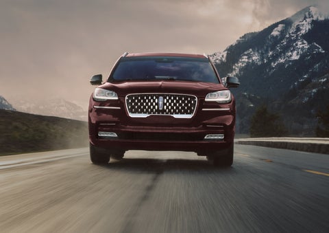 A 2024 Lincoln Aviator® SUV is shown in the Diamond Red exterior color. | Lincoln of Coconut Creek in Coconut Creek FL